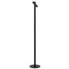 Crna punjiva podna lampa moderna, Antrim, 2,2 W, LED 2700 K, IP54, s dodirnim prigušivačem
