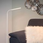 Bijela podna lampa za čitanje moderna, Gilly, 5 W, LED 2700 K, s prekidačem