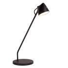 Crna stolna lampa rustikalna, Milne, 6 W, LED 2700 K, s dodirnim prigušivačem
