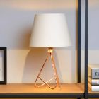Bakrena stolna lampa moderna, Gitta, s prekidačem