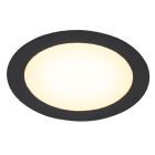 Crni downlight aluminijski, Umbriel, 24 W, LED 3000 K, IP44