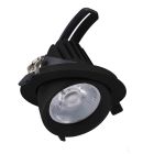 Crni downlight aluminijski, Shanaya, 30 W, LED white switch