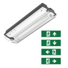 Crna rasvjeta za nuždu uklj. piktograme, Pedram, 3W, 6500K LED, IP66