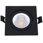 Crna aluminijska downlight svjetiljka, Loura, 6W, bijeli LED prekidač, IP65