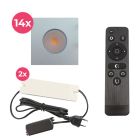 Aluminijska ugradbena lampa za verandu krom, Dico, 42 W, LED 2700 K, IP65, s daljinskim upravljačem