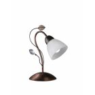 Hrđavo Crvena stolna lampa klasična, Astrid, s prekidačem