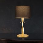 Zlata stolna lampa moderna, Ramten, 3 W, LED 3000 K, s prekidačem na povlačenje