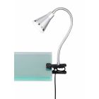 Srebrni reflektor s klemmom plastični, Taimi, 3,8 W, LED 3000 K, s prekidačem