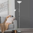 Siva podna lampa plastična, Pieter, s prekidačem