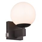 Crna zidna lampa za kupaonicu moderna, Eray, IP44