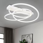 Bijela plafonjera dizajnerska, Teodore, 34 W, LED white switch, s 3-stupanjskim prigušivanjem