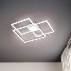 Bijela plafonjera moderna, Kimoni, 38 W, LED 4000 K, s 3-stupanjskim prigušivanjem