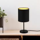 Crna stolna lampa moderna, Zoe, s prekidačem