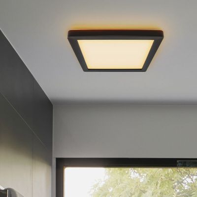 Plastična stropna svjetiljka za kupaonicu crna, Shivani, 8 W, LED 3000 K, IP44