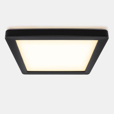 Plastična stropna svjetiljka za kupaonicu crna, Shivani, 15 W, LED 3000 K, IP44