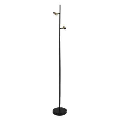 Aluminijska podna lampa bez sjenila crna, Rika