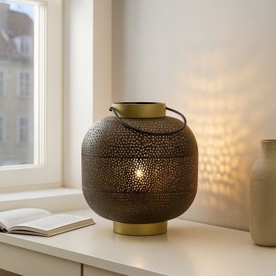 Moderna stolna lampa crna, Sivar, s prekidačem