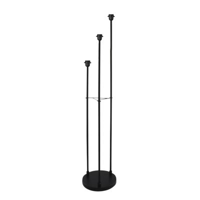 Aluminijska podna lampa bez sjenila crna, Rika