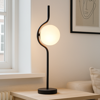 Moderna stolna lampa crna, Merel, s prekidačem
