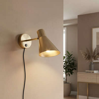 Moderna zidna lampa mjeda, Vico, s prekidačem