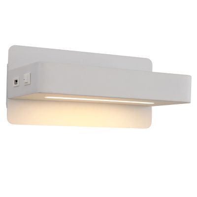 Moderna zidna lampa bijela, Gregor, 10 W, LED 3000 K, s prekidačem
