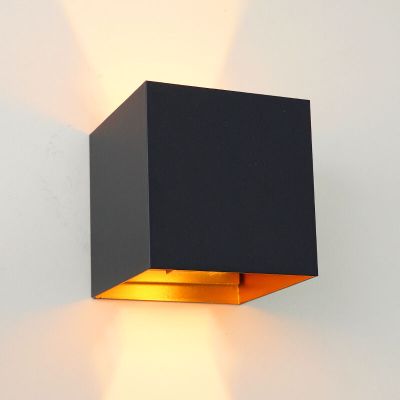 Moderna dvosmjerna zidna lampa crna, Dion, 6 W, LED 2700 K, IP65