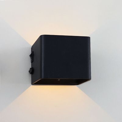 Moderna dvosmjerna zidna lampa crna, Dion, 1 W, LED 2700 K