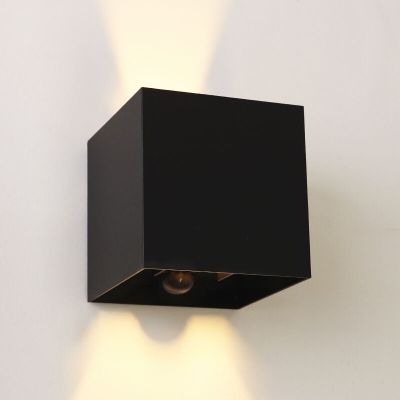 Moderna dvosmjerna zidna lampa crna, Dion, 6 W, LED 2700 K, IP54