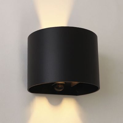 Moderna dvosmjerna zidna lampa crna, Dion, 6 W, LED 2700 K, IP54