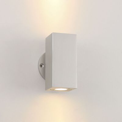 Aluminijska dvosmjerna zidna lampa srebrna, Rudy, 6 W, LED 2700 K, IP44