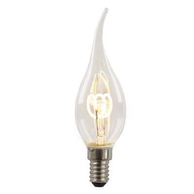 Prigušiva E14 Olucia LED žarulja u obliku svijeće Tuelo, 2W, 2700K