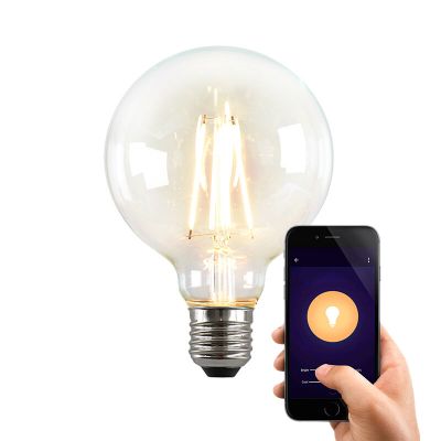 Olucia pametna LED žarulja E27 George, G95, 5W, prigušuje se do tople