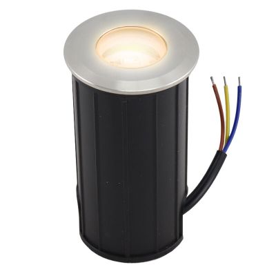 Aluminijska ugradna podna lampa krom, Catamarca, 3 W, LED 3000 K, IP68