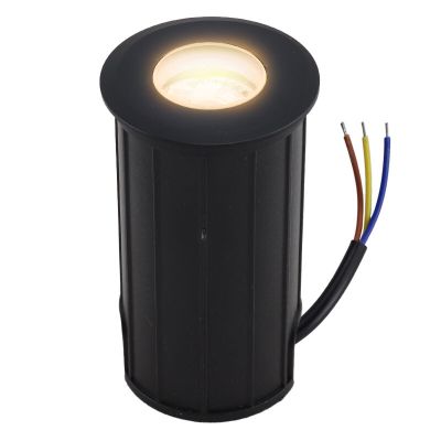 Aluminijska ugradna podna lampa crna, Catamarca, 3 W, LED 3000 K, IP68
