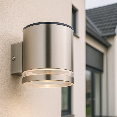 Moderna solarna vanjska zidna lampa krom, Tommy, 1 W, LED 2700 K, IP54