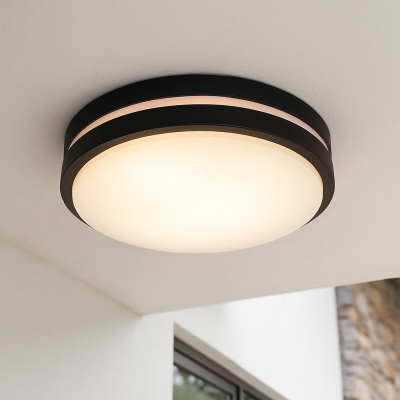 Plastična vanjska stropna lampa sa senzorom pokreta crna, James, IP44