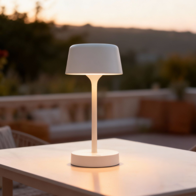 Moderna vanjska stolna lampa bijela, Emily, 3 W, LED 3000 K, IP44, s 3-stupanjskim prigušivanjem