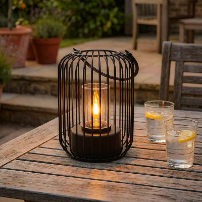 Moderna vanjska stolna lampa crna, Enya, IP44