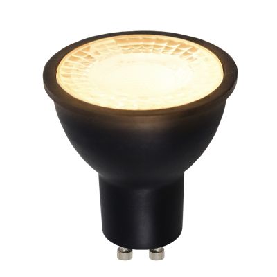GU10 Olucia LED žarulja Antonie, crna, 3W, 2700K