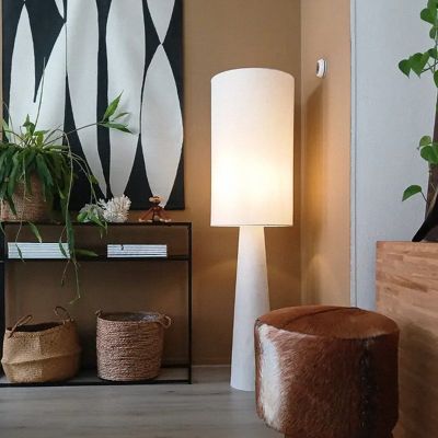 Japandi podna lampa bež, Timmy, s prekidačem