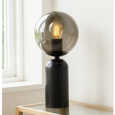 Vintage stolna lampa siva, Alan, s prekidačem