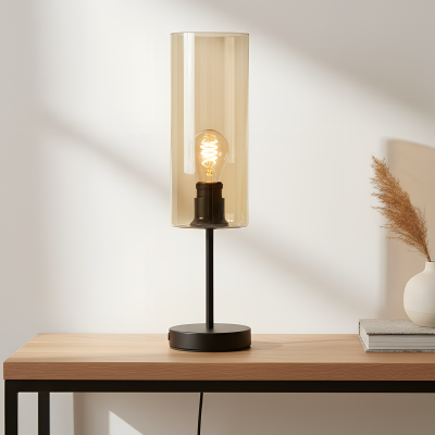 Moderna stolna lampa jantarna, Gaya, s prekidačem