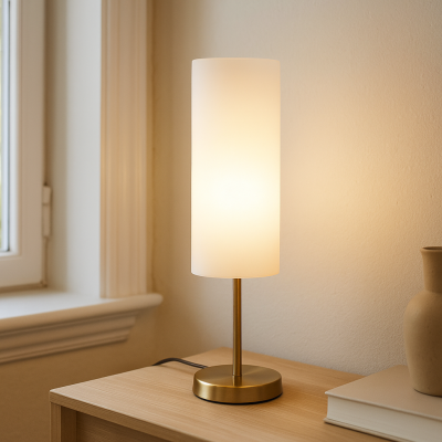 Moderna stolna lampa mjeda, Gaya, s prekidačem
