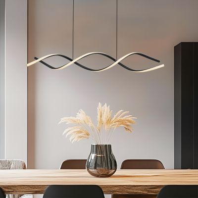 Dizajnerska visilica crna, Kuno, 45 W, LED 3000 K, s 3-stupanjskim prigušivanjem