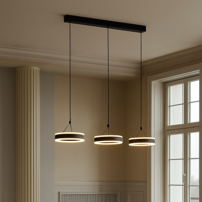 Dizajnerska visilica crna, Lava, 55 W, LED 3000 K, s 3-stupanjskim prigušivanjem
