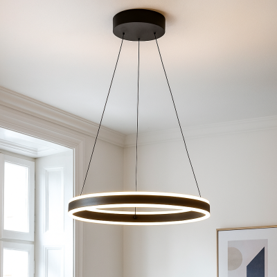 Dizajnerska visilica crna, Lava, 46 W, LED 3000 K