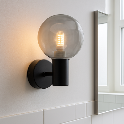 Moderna zidna lampa za kupaonicu crna, Amer, IP44