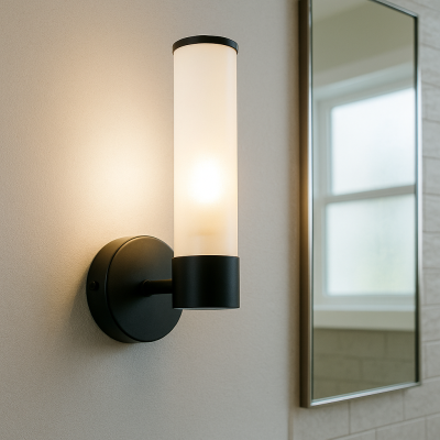 Moderna zidna lampa za kupaonicu crna, Callum, IP44