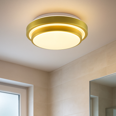 Moderna stropna svjetiljka za kupaonicu zlata, Jaro, 12 W, LED 3000 K, IP44