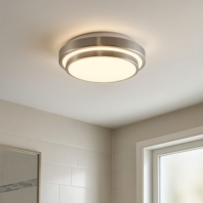 Moderna stropna svjetiljka za kupaonicu nikalna, Jaro, 12 W, LED 3000 K, IP44